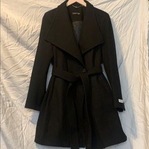 Black Calvin Klein Pea Coat